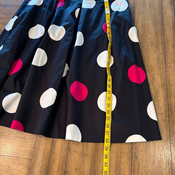 Talbots Pleated Polka Dot A-Line Skirt, size 16, Whimsical Office Church Trendy - Picture 8 of 11
